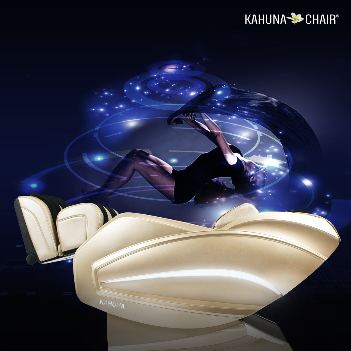 [OPEN BOX, B] 4D Exquisite Rhythmic HSL-Track Kahuna Massage Chair, HM-Kappa Black
