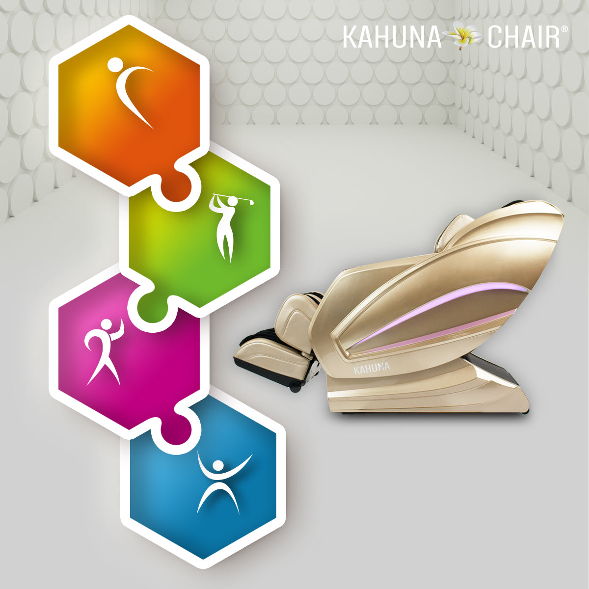 [OPEN BOX, A] 4D Exquisite Rhythmic HSL-Track Kahuna Massage Chair, HM-Kappa Gold