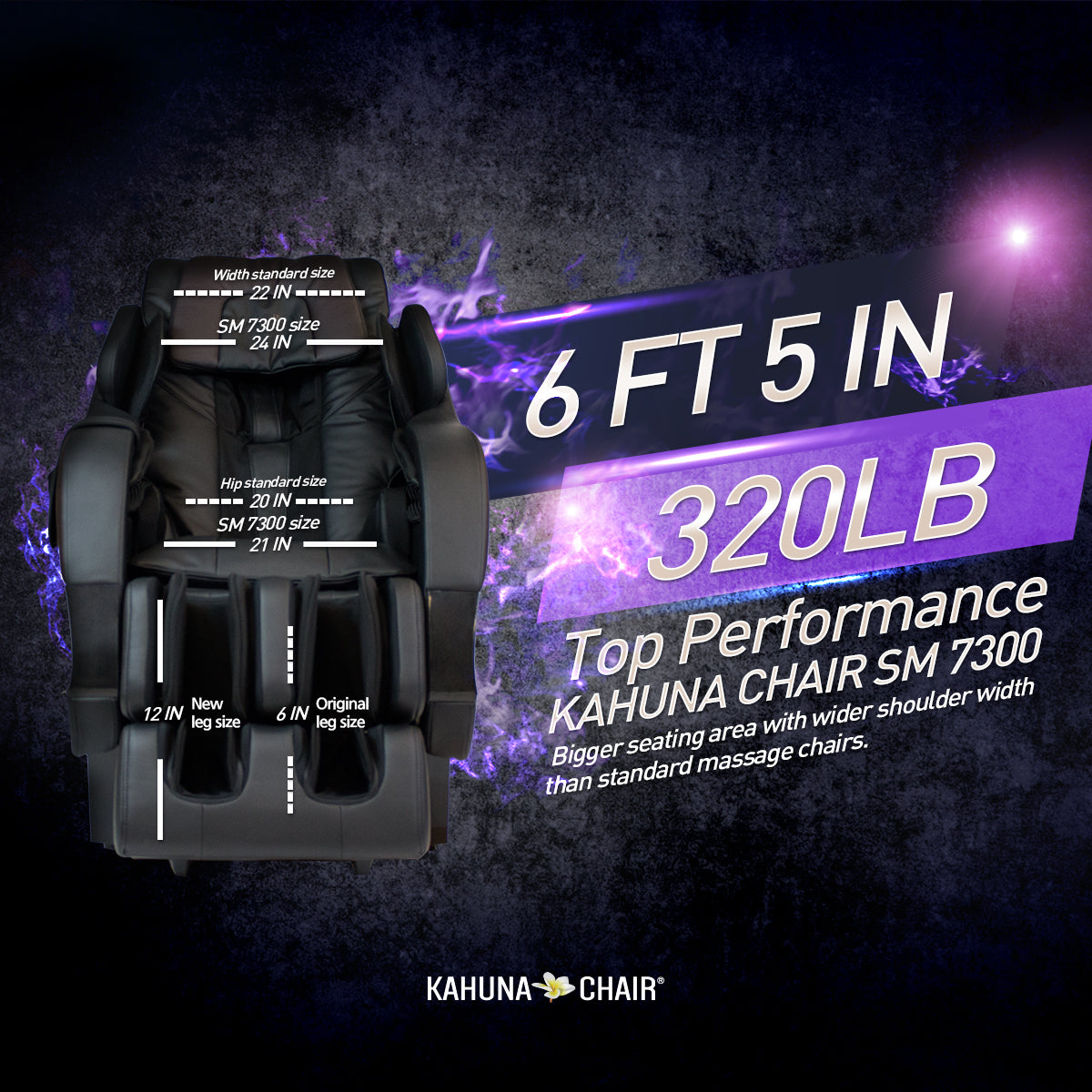 [SM] Premium SL-track Kahuna Massage Chair, SM-7300 Dark Brown