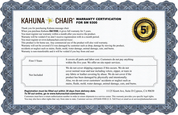 KAHUNA CHAIR - SM-9300 [Gray]- Touch Tablet Remote, New Version