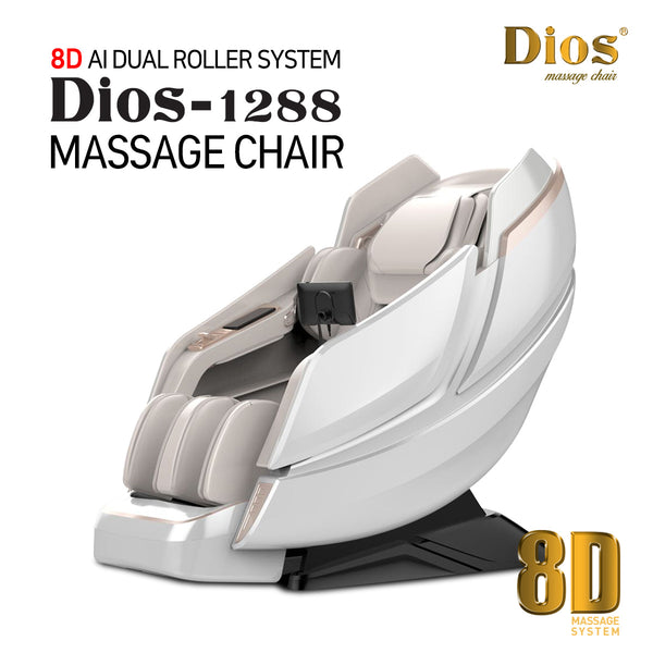 Dios Massage Chair <font color=red>8D</font> Dual Core Air Tech Touch Roller SL-track:Dios-1288 Brown(Taupe)