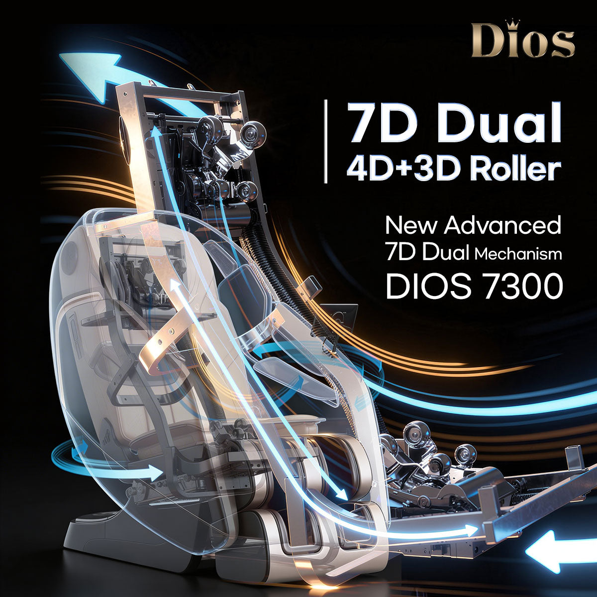 [3rd Batch] [Pre-Order 3-30-2026] <font color=red>7D</font> AI Dual Core (4D+3D) Roller, Air Float System, Upgraded Kahuna SM7300 with 3D Calf Kneading, SL-Track Full Body Zero Gravity Recliner Black