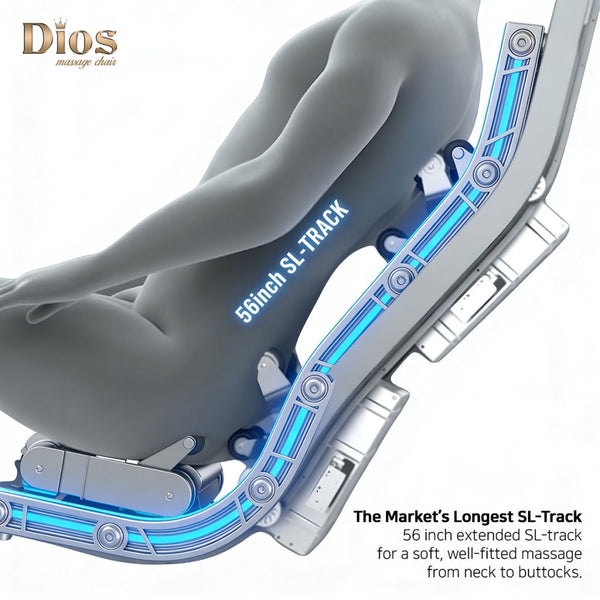 [2nd Batch] [Pre-Order 4-30-2026] Dios Flexa The World's First 181°Massage Experience Swinging Stretching Footrest 6 Level 4D Roller 56" SL-Track Full Body Zero Gravity Recliner Kahuna Massage Chair - ROSE GOLD (Limited Edition)
