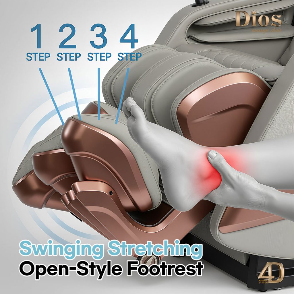 [2nd Batch] [Pre-Order 4-30-2026] Dios Flexa The World's First 181°Massage Experience Swinging Stretching Footrest 6 Level 4D Roller 56" SL-Track Full Body Zero Gravity Recliner Kahuna Massage Chair - ROSE GOLD (Limited Edition)