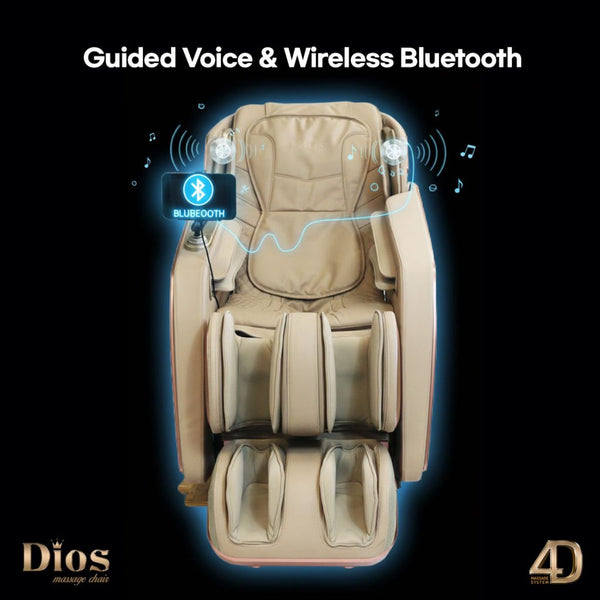 [2nd Batch] [Pre-Order 4-30-2026] Dios Flexa The World's First 181°Massage Experience Swinging Stretching Footrest 6 Level 4D Roller 56" SL-Track Full Body Zero Gravity Recliner Kahuna Massage Chair - ROSE GOLD (Limited Edition)