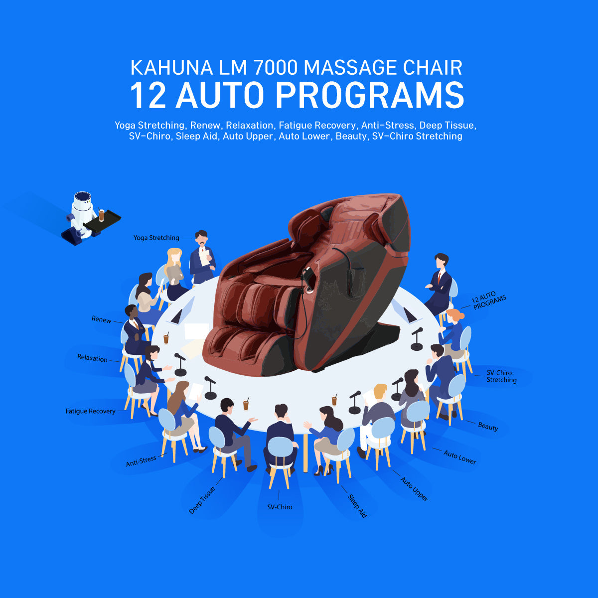 [Limited Quantity] Spot target massage Voice Recognition Kahuna Massage Chair, LM-7000 Black
