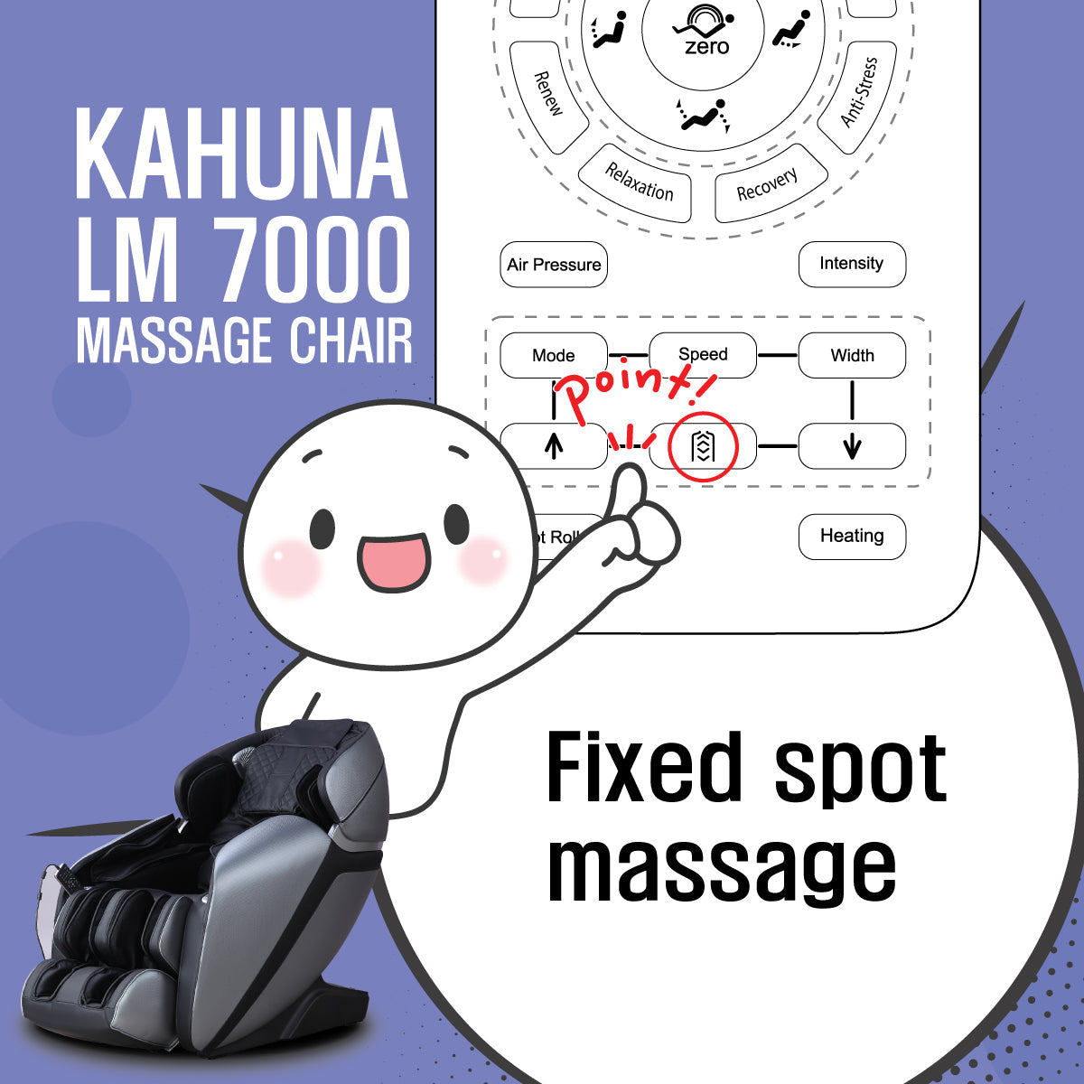 [Limited Quantity] Spot target massage Voice Recognition Kahuna Massage Chair, LM-7000 Black
