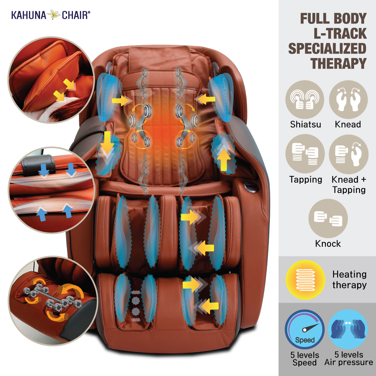[Limited Quantity] Spot target massage Voice Recognition Kahuna Massage Chair, LM-7000 Black