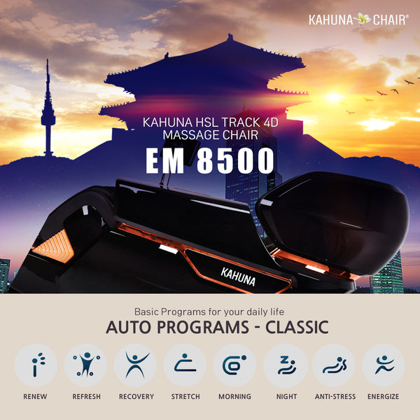 Kahuna Massage Chair 4D The King’s Elite Massage Chair, EM-8500 Black